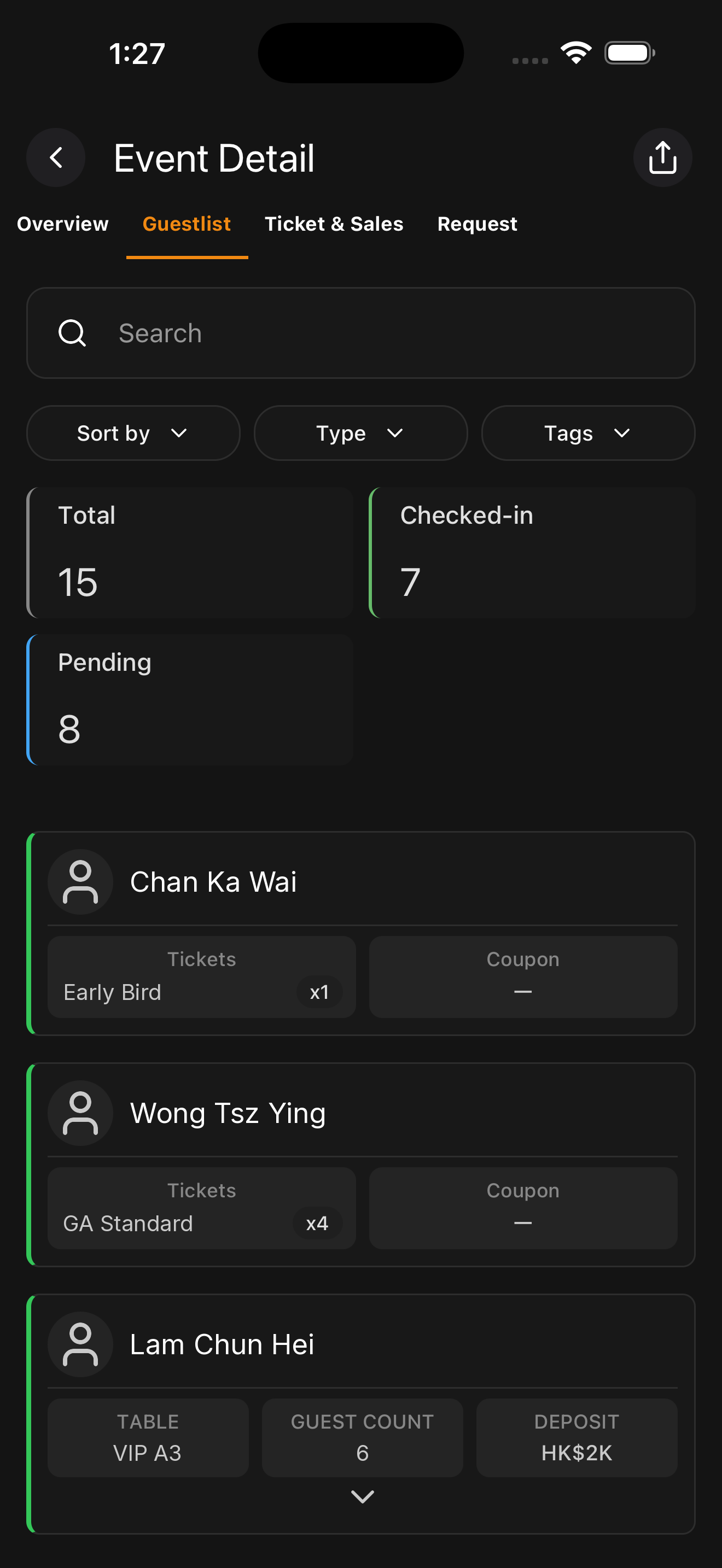 Guest and booking management